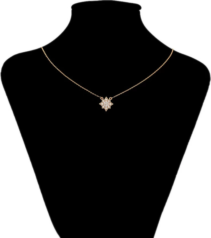 Qafore me varëse në formë ylli,  praruar në ar 18K QA15