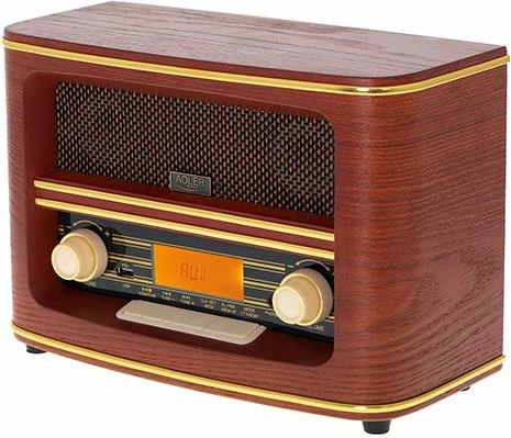 Radio retro Adler AD1187, FM Bluetooth 5.0, USB, AUX, stereo, 2x5W, kafe