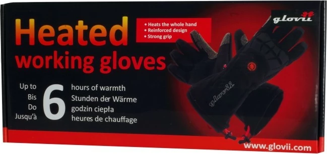 Doreza pune me ngrohje Glovii GR2, XL, 2x2100mAh, e zezë, set