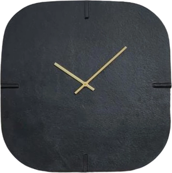Orë muri e thjeshtë, alumin i zi, 50x50x1 cm
