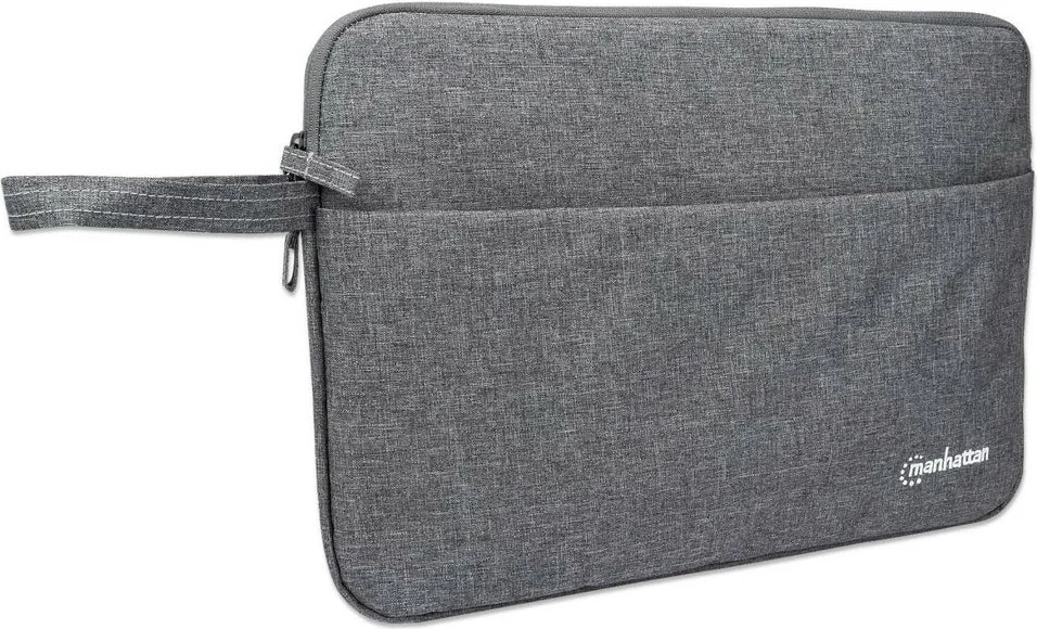 Mbështjellës notebook MANHATTAN Seattle 14.5 inç, poliester, rezistent ndaj ujit, gri