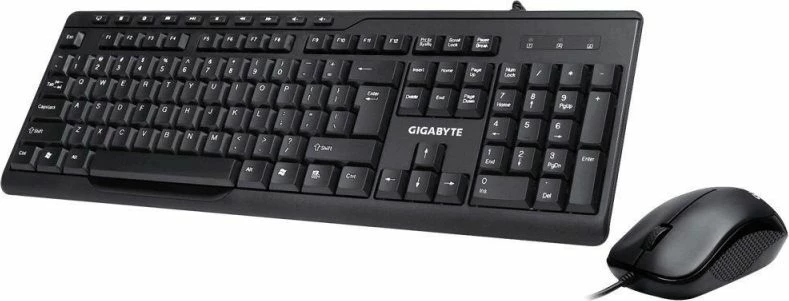 Set tastierë dhe Maus, Gigabyte, KM6300, USB me kabllo, layout EN, 1000 DPI, e zezë