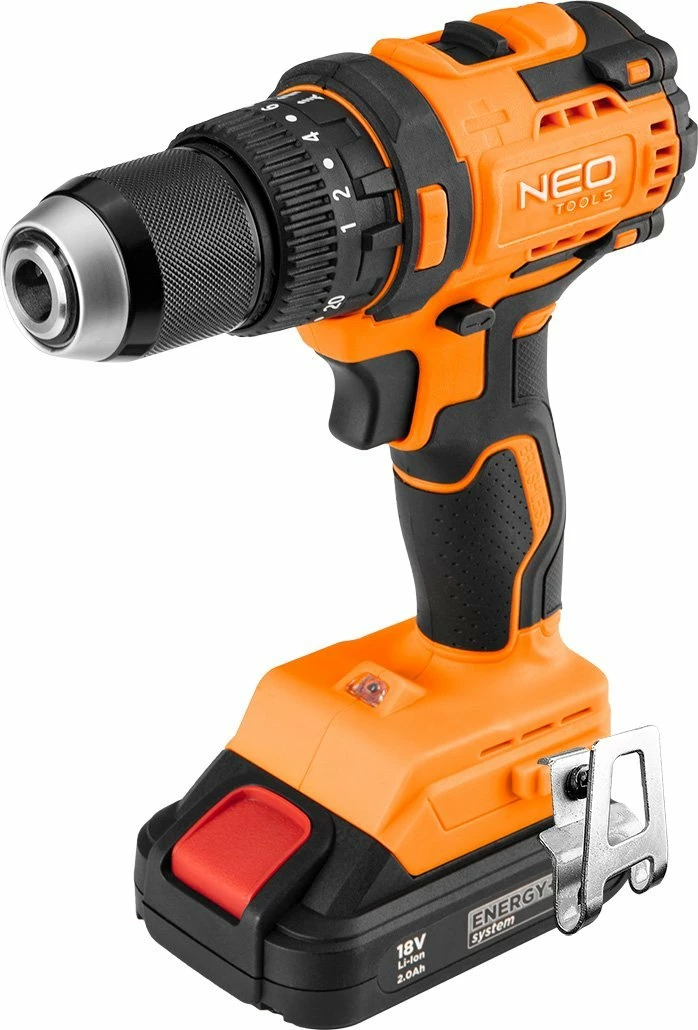 Trapan/vidhosës me bateri Neo 04-619 18 V, brushless, 95 Nm, çakëll 13 mm, portokalli/zi, pa bateri dhe pa karikues