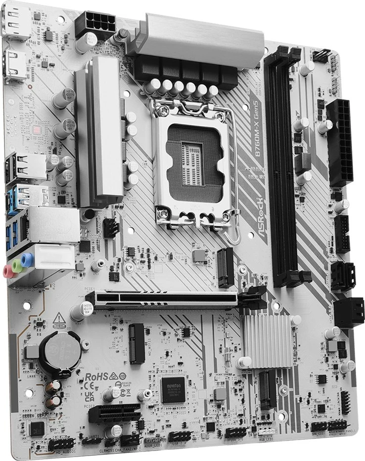 Pllakë amë, ASRock, B760M-X Gen5, LGA1700, DDR5, PCIe 5.0 x16, mATX, 2x M.2, 2.5Gb LAN, DP/HDMI
