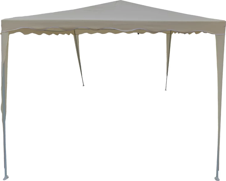 Gazebo me kornizë metalike, material bezhë, 3x3m
