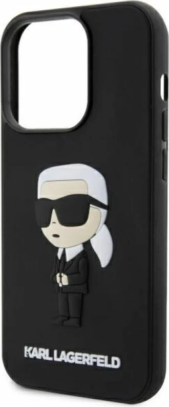 Kapak telefoni Karl Lagerfeld KLHCP14L3DRKINK iPhone 14 Pro 6.1, i zi