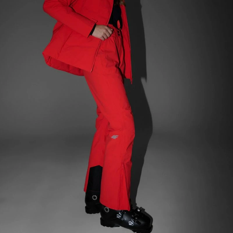 Pantallona skijimi për femra 4f, të kuqe