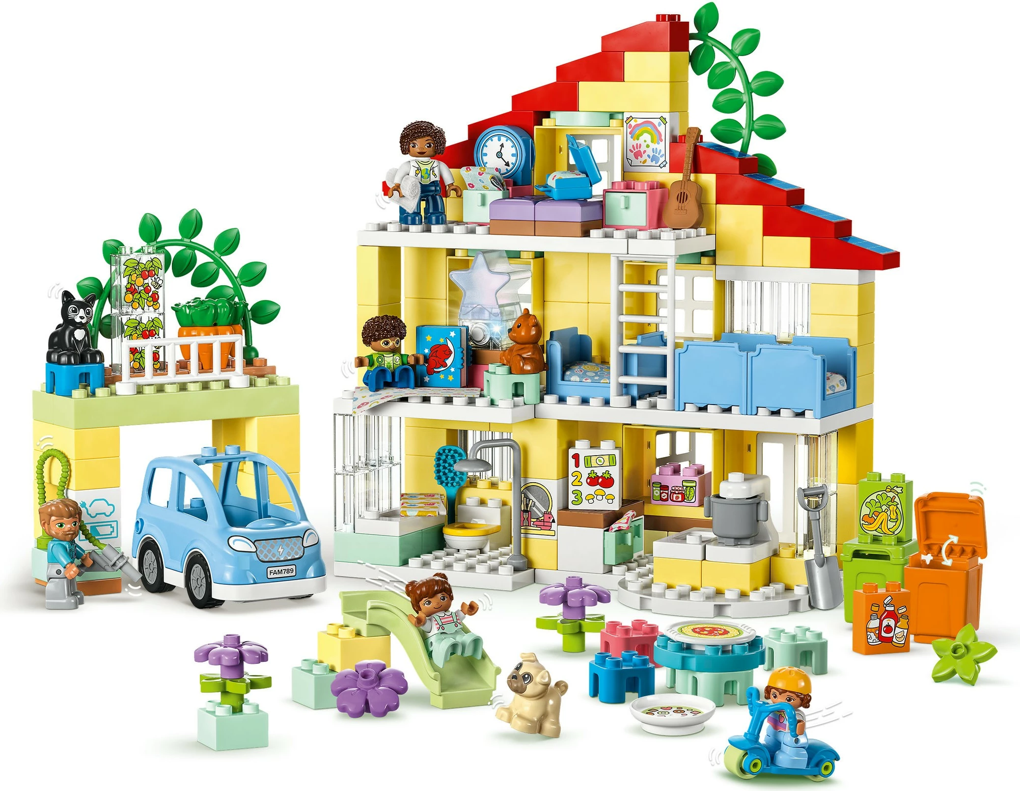 Set ndërtimi LEGO DUPLO 3in1 Family House, 218 pjesë, plastikë