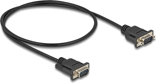 Kabllo seriale DeLOCK RS-232 D-Sub9 mashkull-mashkull 0.5 m, e zezë