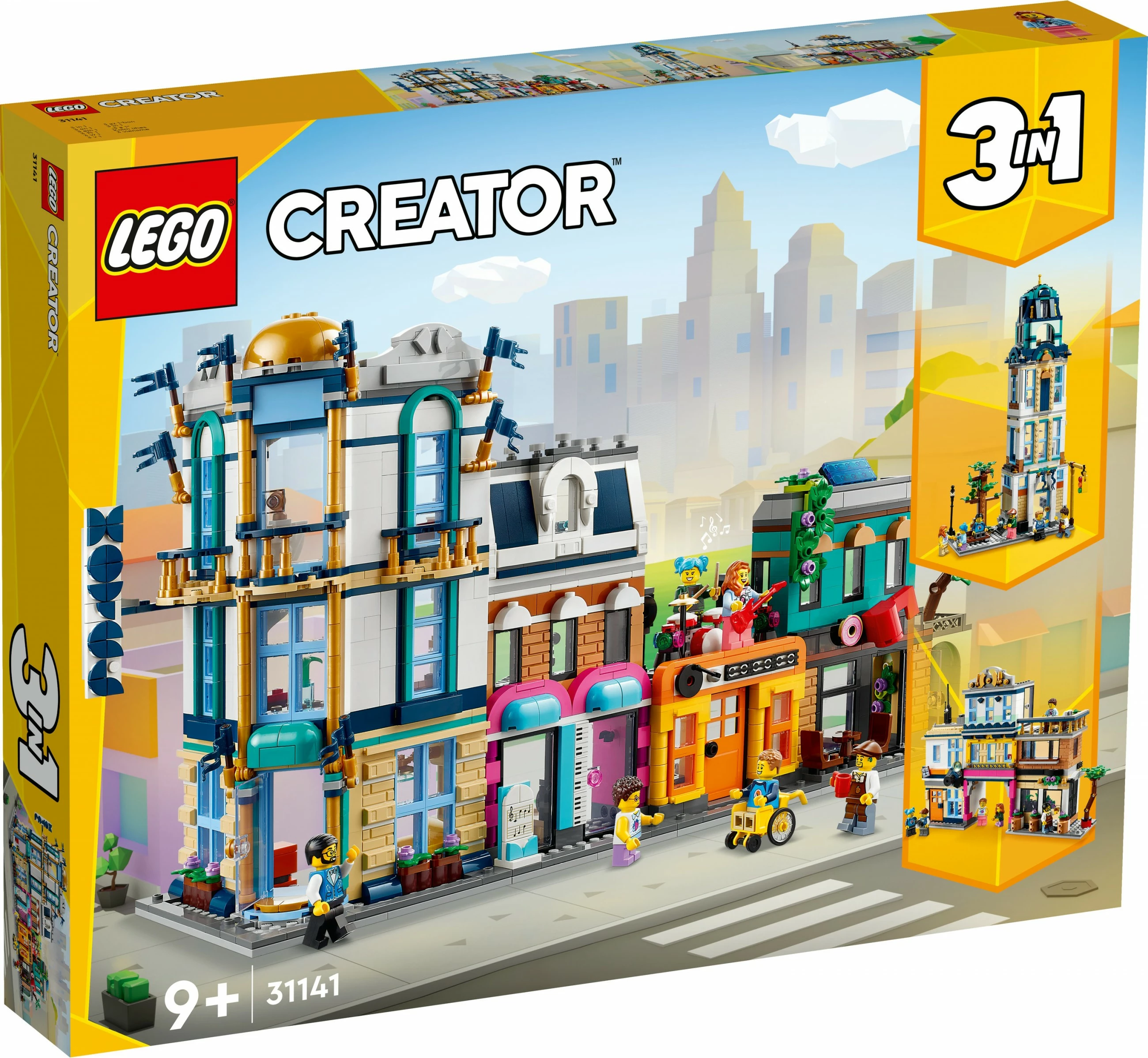 Set ndërtimi LEGO Creator 3in1 Main Street, 1459 pjesë, shumëngjyrësh