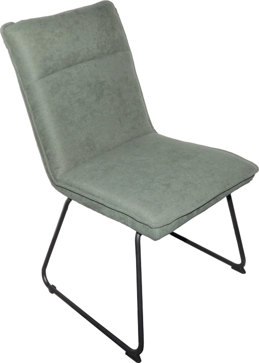 Karrige Essential, set prej 4 copë, material stof chaki, këmbë metalike të zeza, 54x59x89cm