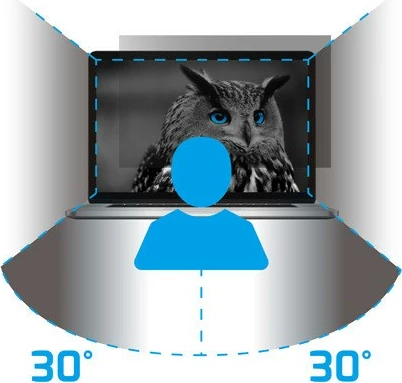 Filtër privatësie Natec Owl NFP-1477, 23.8", 16:9, i zi