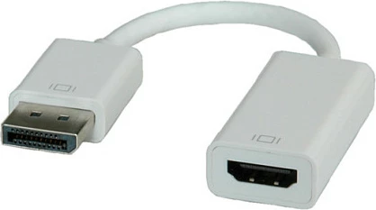 Adapter ROLINE DisplayPort-HDMI, DP M në HDMI F, 0.15 m, i bardhë