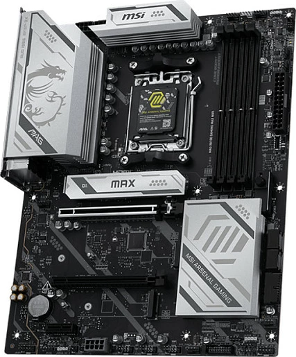Pllakë amë MSI MAG X870E Gaming Max WiFi, Socket AM5, DDR5, ATX, Wi‑Fi 7, e zezë/argjendtë