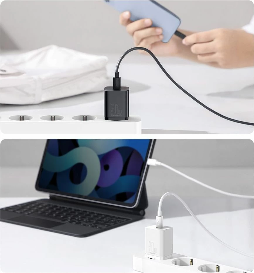 Karikues Baseus CCSUP-B01 20W 1x USB-C 3A, i zi