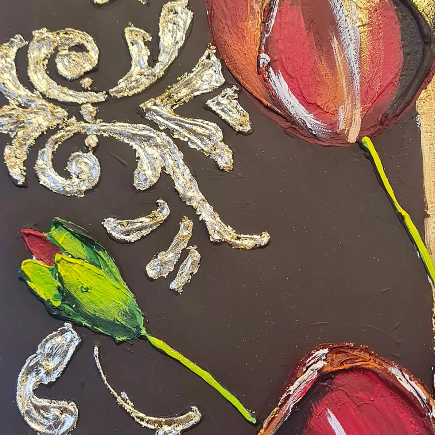 Pikturë dekorative me vaj, Wallity, OPG10062 - 100100, shumëngjyrëshe, 100x100cm