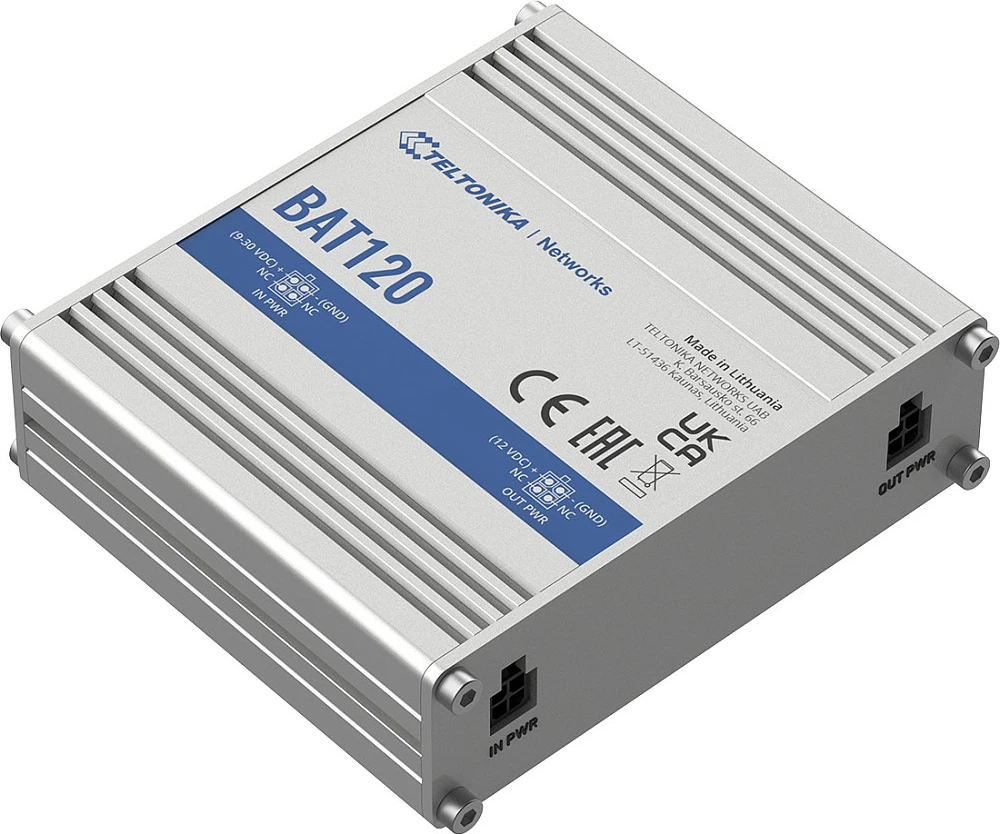 UPS Teltonika BAT120, bateri rezervë DC 22W, Li-Ion 2.3Ah, stainless steel