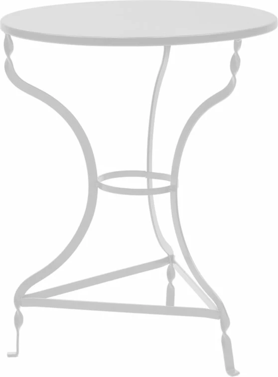 Tavolinë Noah Zappeion metalike e bardhë Φ58x72cm