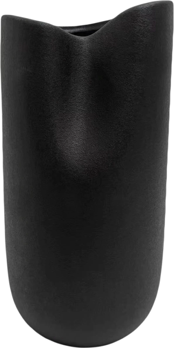 Dekor tavoline prej qeramike, ngjyrë e zezë mat, FH4607.02, 15.2x15x30H cm