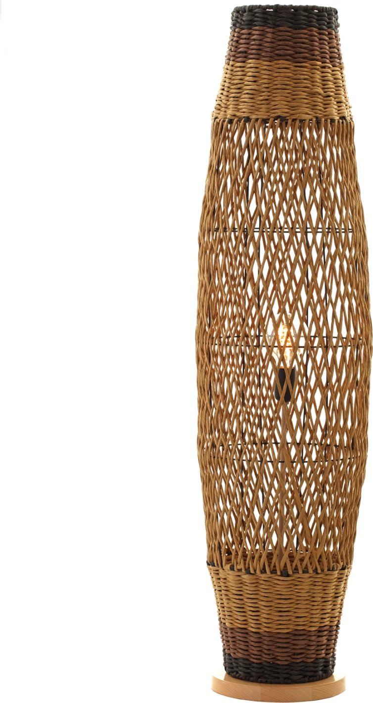 Llambë qëndrore në këmbë FH4343 metal-letër litar në ngjyrë bezhë rëre dhe e zezë Φ30Χ120Hcm