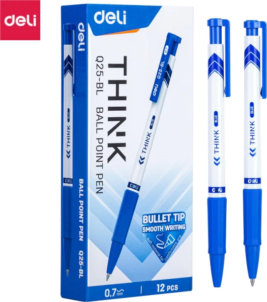 DELI KIMIK BALLPOINT Q25BL BLUE 0.7 1/12