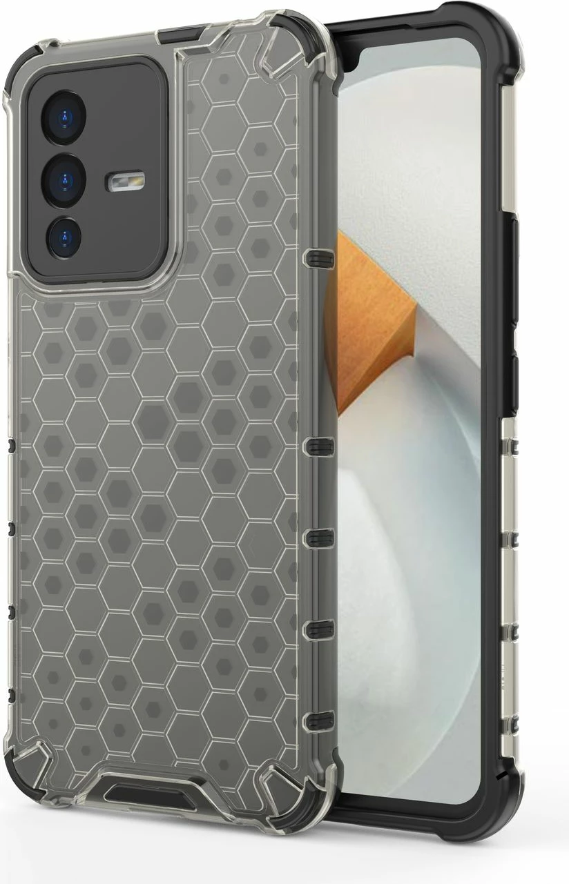 Mbështjellës Hurtel honeycomb për Vivo V23 5G, i zi
