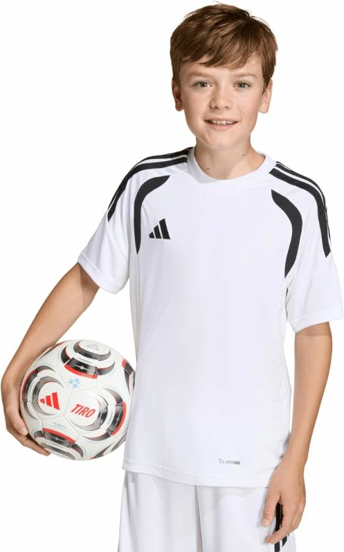 Fanellë futbolli për fëmijë adidas, e bardhë