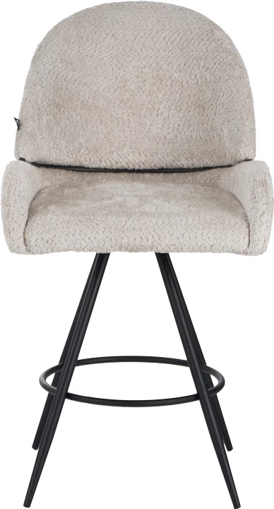 Karrige për bar rrotulluese Morea, ngjyrë bezhë, këmbë metalike të zeza, 68x66x82.5cm