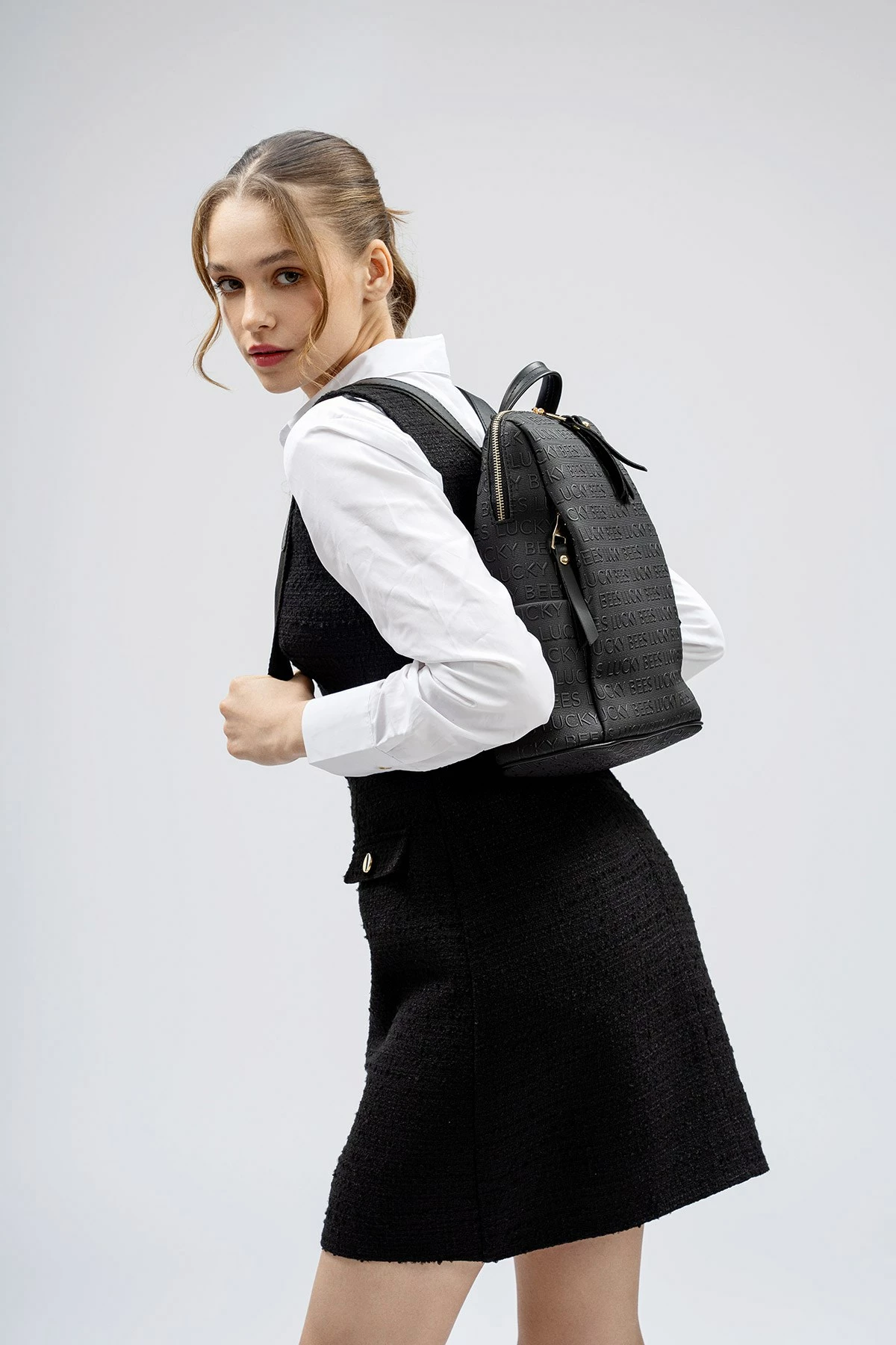 Çantë shpine Lucky Bees, 359 v3, e zezë