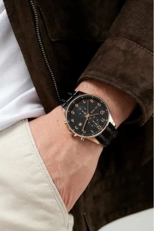 Orë dore për meshkuj Paul Lorens, e zezë