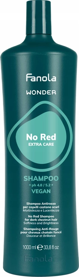 Shampon neutralizues Fanola Wonder No Red Extra Care për femra, 1000ml