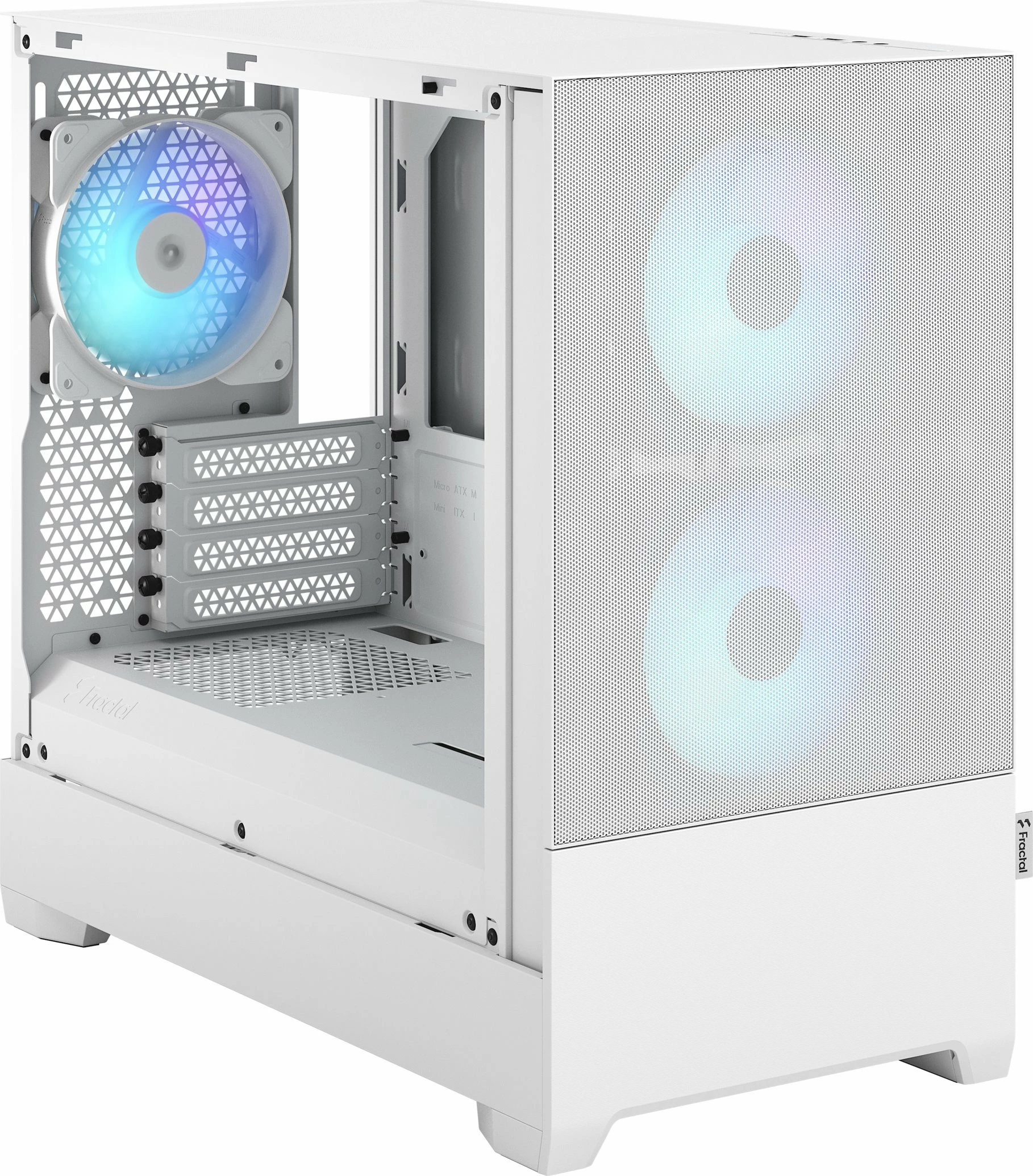 Kasë Fractal Design Pop Mini Air RGB FD-C-POR1M-01 Micro-ATX/Mini-ITX e bardhë