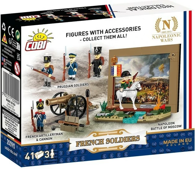 Set blloqe ndërtimi, Cobi, COBI-20090, 41 elemente, 3 figurina, Napoleonic Wars, plastikë