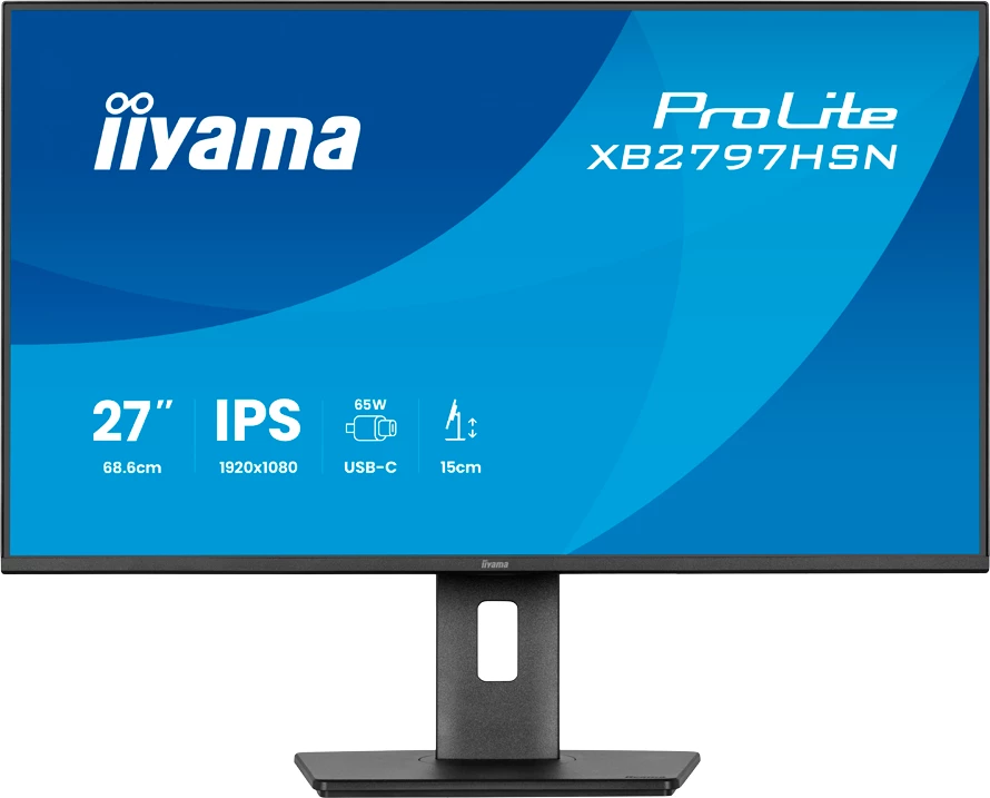 Monitor IIYAMA ProLite XB2797HSN-B1 27\" IPS Full HD 100Hz me USB-C, HDMI/DP, LAN, HAS, i zi