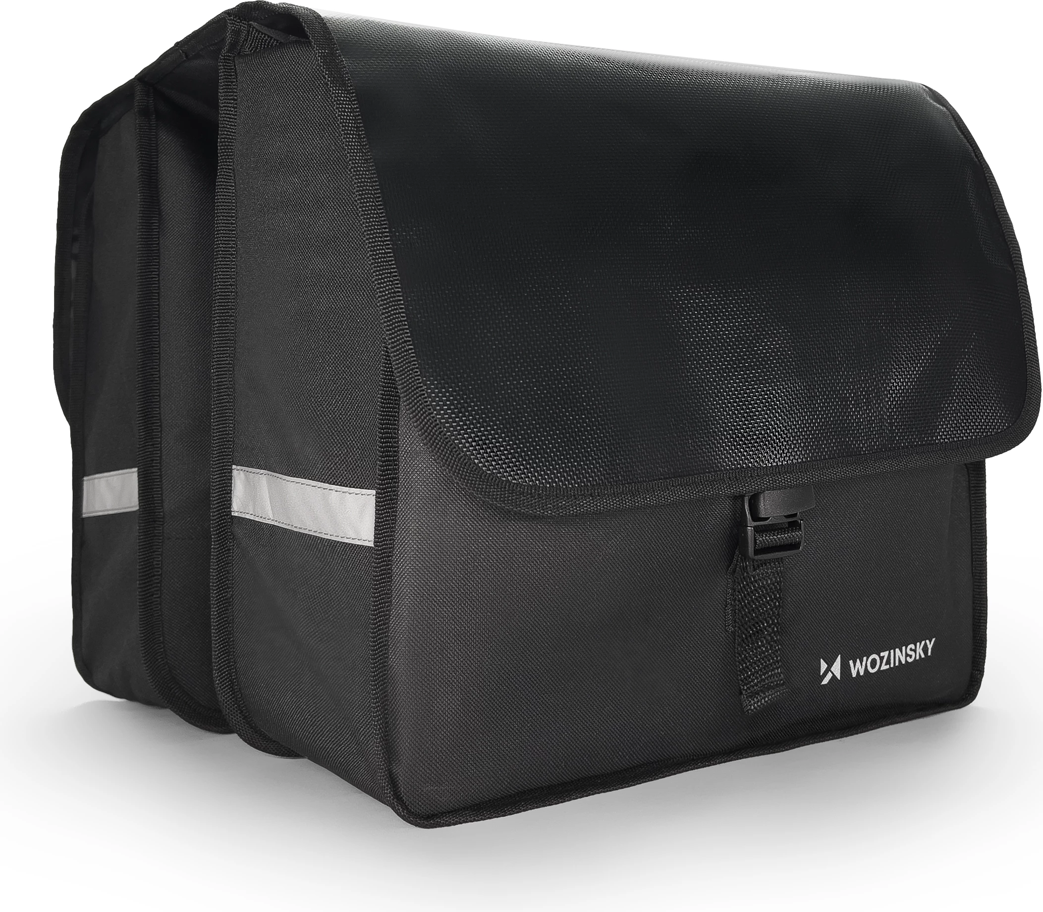 Çantë anësore biçiklete Wozinsky WBB34BK, 28 l, e zezë, set i dyfishtë
