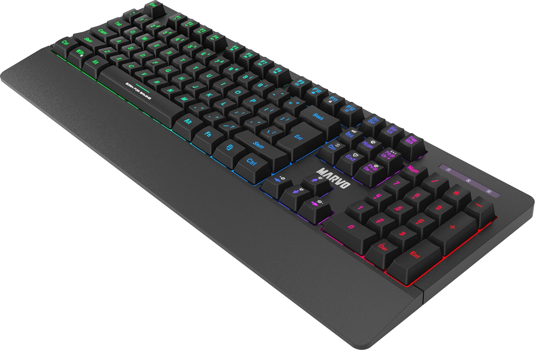 Tastierë gaming Marvo K635, full-size, membranë, USB, RGB, 104 taste, e zezë
