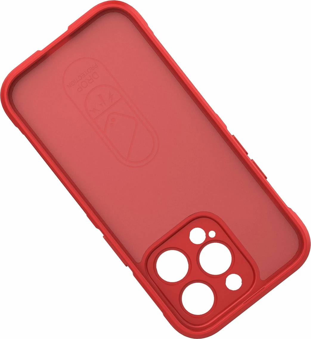 Mbështjellës Hurtel Magic Shield Case për iPhone 14 Pro, elastik, i blinduar, kuq