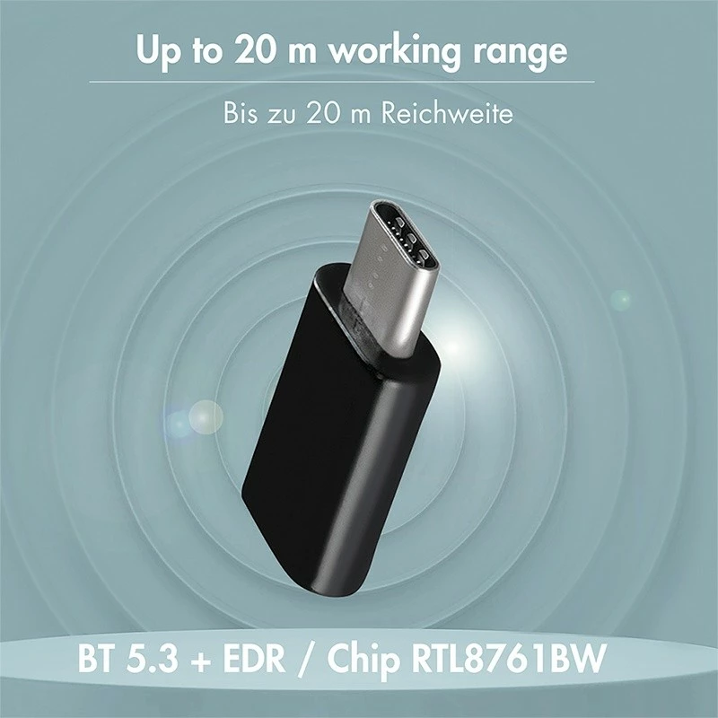 Adapter Bluetooth LogiLink BT0048A USB-C Gen1 3Mbps 20m, i zi