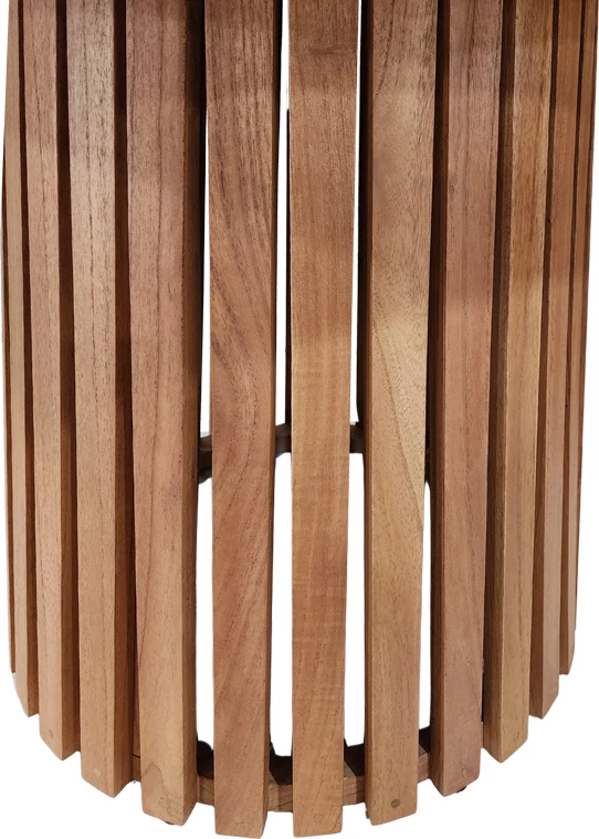 Tavolinë rrumbullake prej druri mindi, ngjyrë natyrale, Kenda I, 120x75cm