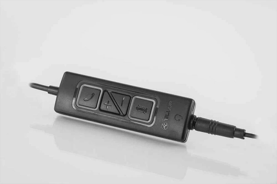 Kufje me mikrofon Tellur Voice 420, me kabllo 2.1m, 3.5mm, USB-C/USB-A, e zezë