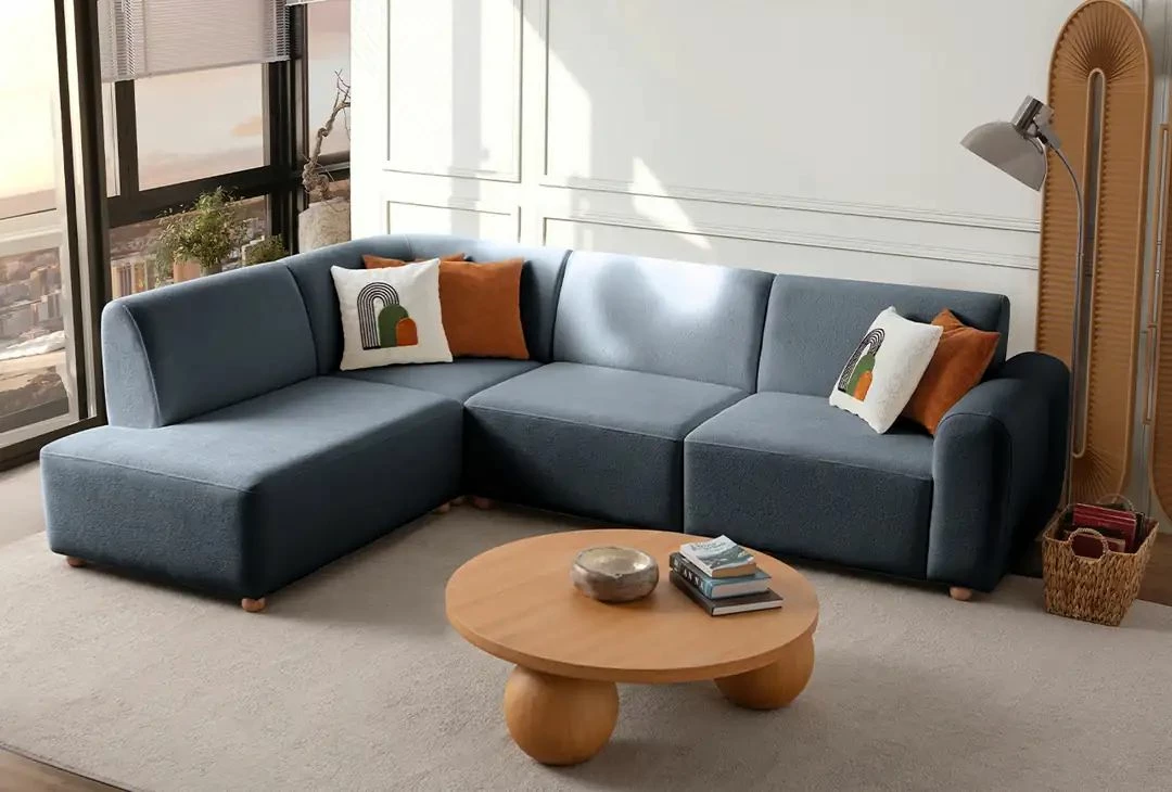Këndore S-Loft majtas, ngjyrë kaltër, Atelier del Sofa