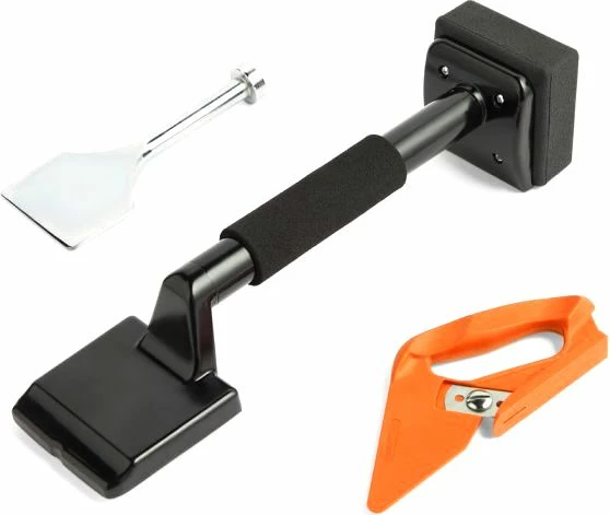 Komplet veglash për montim tepihi VONHAUS 3500247, 3 pjesë, i zi/portokalli