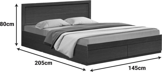 Krevat Olympus me sirtarë, ngjyrë wenge, 140x200cm