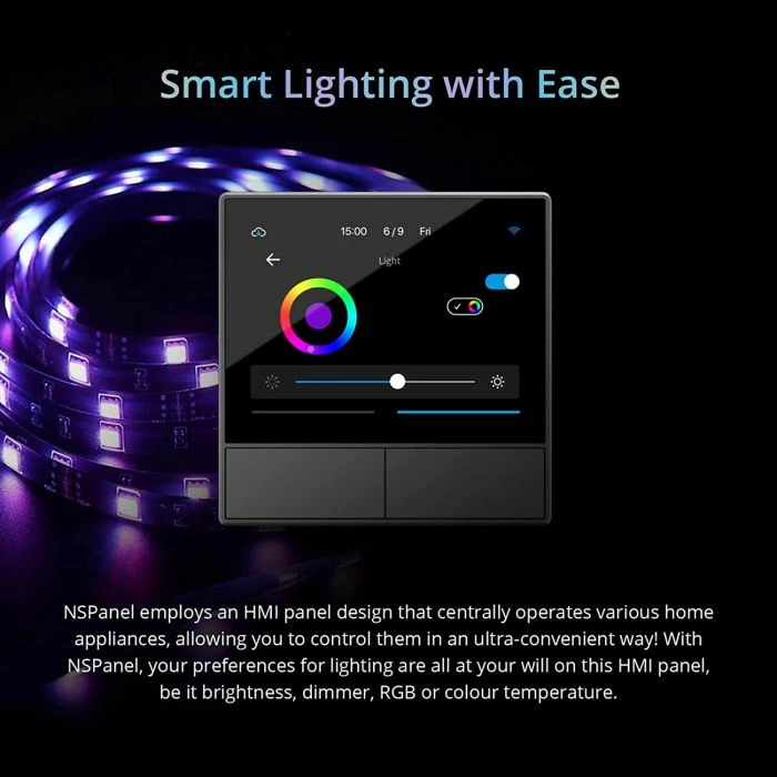 panel kontrolli smart muri SONOFF NSPanel-EU, touchscreen, termostat, WiFi, i zi
