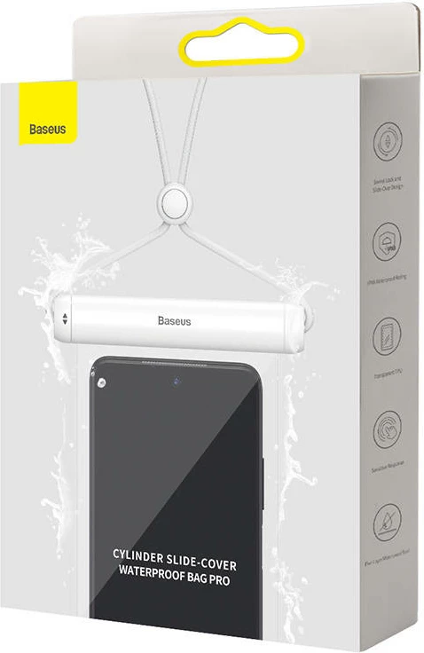 Mbështjellës i papërshkueshëm nga uji për celular, Baseus FMYT000002, deri 7.2 inç, Bardhë