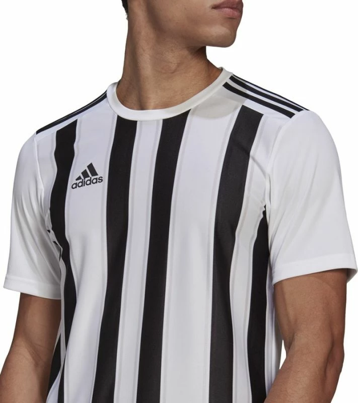 Fanellë stërvitore për meshkuj adidas, e bardhë me vija të zeza [Madhësia: S]