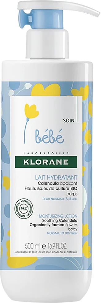 Qumësht trupi hidratues për fëmijë Klorane Moisturising Lotion Nourishing Milk me Calendula 500ml