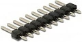 Konektor Pin Header DeLOCK 10-pin 2.54 mm, 1-rresht, 5 copë, i zi