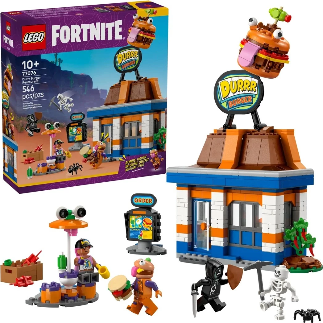 Set LEGO Fortnite 77076 Durrr Burger Restaurant, 546 pjesë, me 4 minifigura
