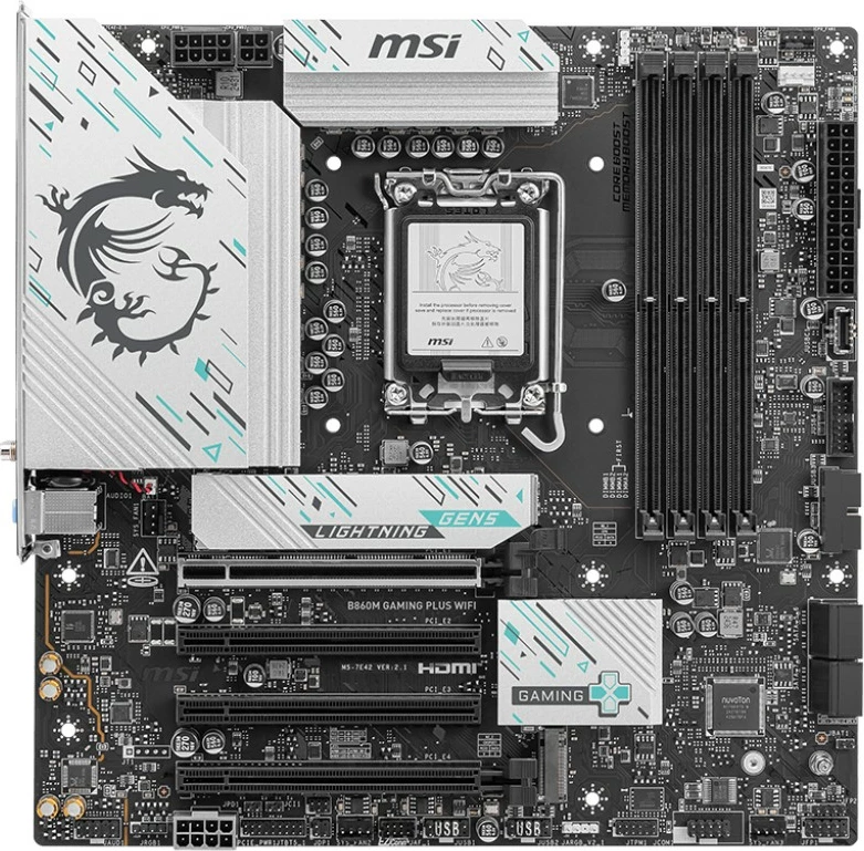 Pllakë amë MSI B860M GAMING PLUS WIFI, LGA1851, micro ATX